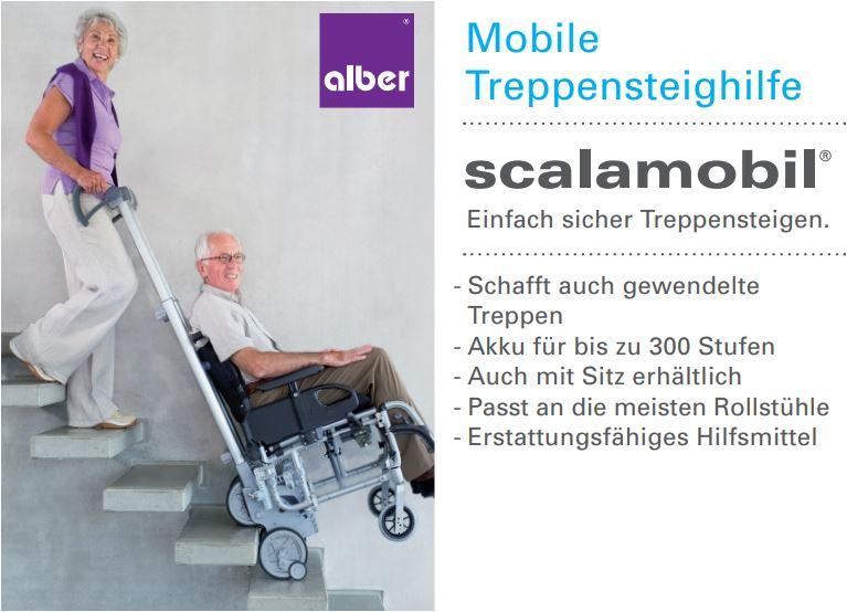 Mobile Treppensteighilfe Scalamobil in Anwendung 