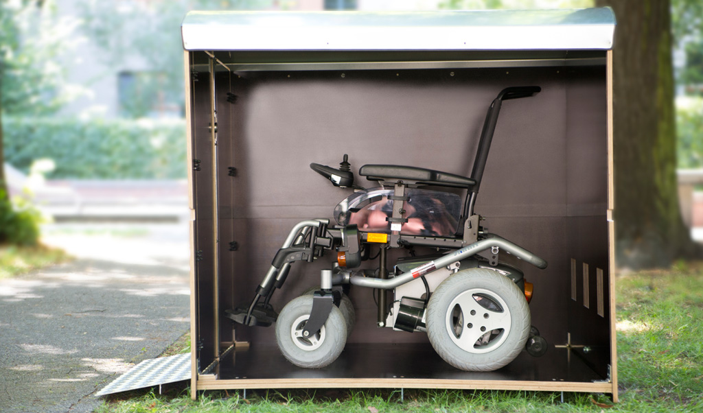 Rollabo XL mit Elektrorollstuhl