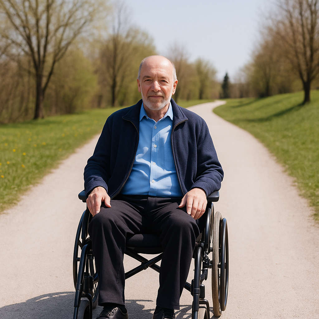 Mann im Rollstuhl