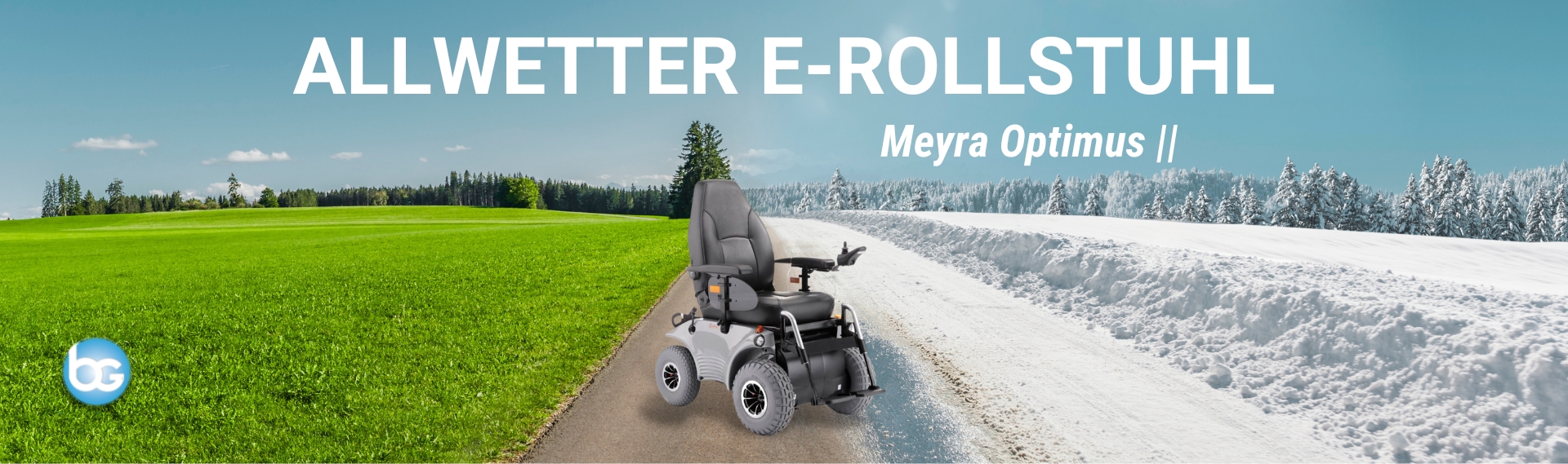 Der Meyra Optimus 2 bietet mit der direkten Lenkung große Sicherheit und Zuverlässigkeit beim Fahren im Außenbereich. Durch Einzelradfederung und hohe Steigfähigkeit ideal für unwegsames Gelände.        