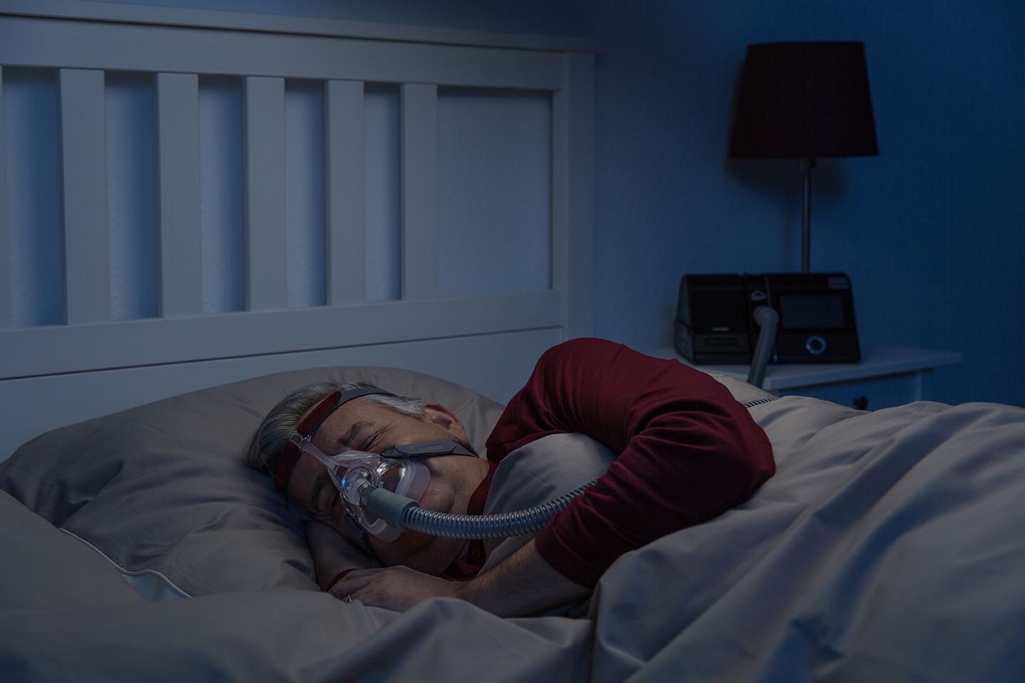 CPAP Maske in Anwendung