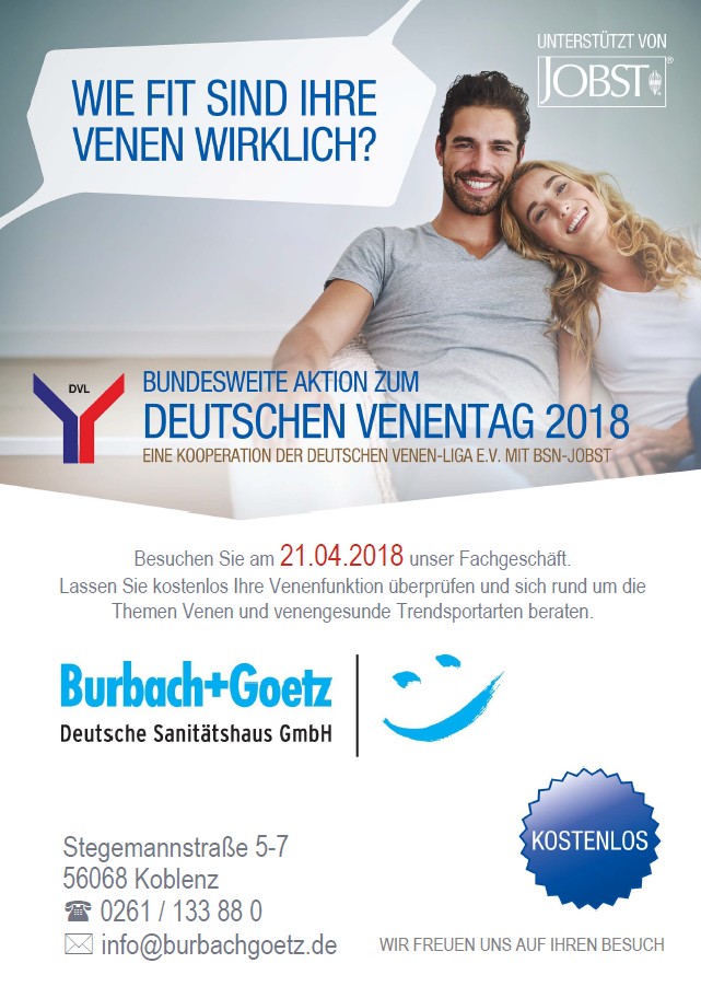 Venentag 21.04.2018 im Sanitätshaus Burbach + Goetz